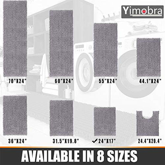 Yimobra Original Luxury Shaggy Bath Mat, 24 x 17 Inches, Soft and