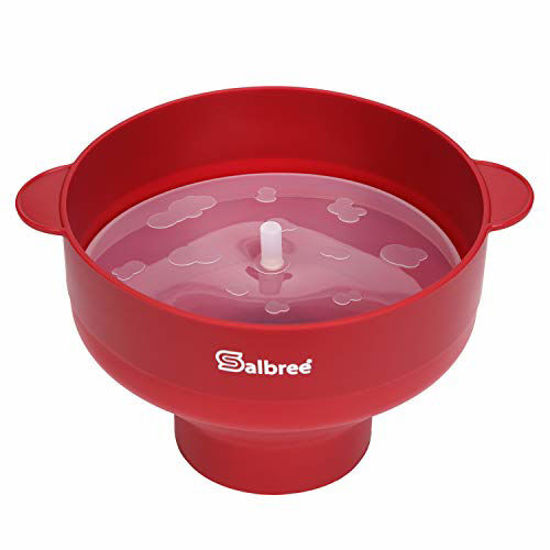 Picture of Original Salbree Microwave Popcorn Popper, Silicone Popcorn Maker, Collapsible Bowl - The Most Colors Available (Ruby Red)