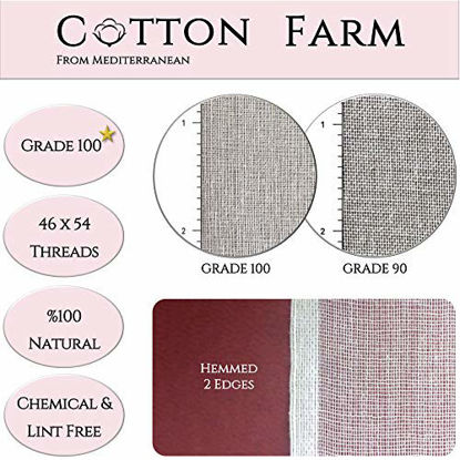 Picture of NEW - Cotton Farm - Cheesecloth, Grade 100, 9-18-45 Sq. Ft, Ultra Fine and Dense, Unbleached, Reusable, Washable; Best for Straining, Filtering, Roasting, Cleaning, from Mediterranean