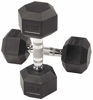 Picture of Sporzon! Rubber Encased Hex Dumbbell, Pair, Black