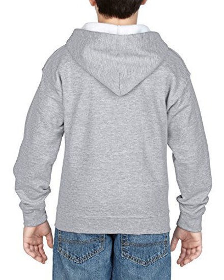 Picture of Fashion Gildan 18600B Youth Zip Hood Sport Grey Medium