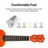 Picture of Donner Soprano Ukulele Beginner Kit for Kid Adult Student with Online Lesson 21 Inch Ukelele Bundle Bag Strap String Tuner Pick Polishing Cloth, Rainbow Series-Mahogany Color DUS-10M