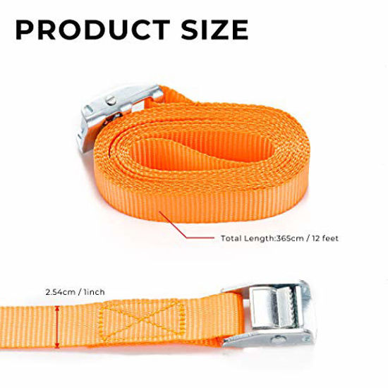 Picture of Cartman 1" x 12' Lashing Straps up to 600lbs, 2pk Orange