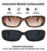 Picture of KUGUAOK Retro Rectangle Sunglasses Women and Men Vintage Small Square Sun Glasses UV Protection Glasse