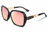 Picture of FEISEDY Polarized Women Square Sunglasses Sparkling Composite Shiny Frame B2289