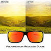 Picture of KastKing Iditarod Polarized Sport Sunglasses for Men and Women, Gloss Black Frame, Copper Base Orange Mirror