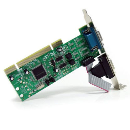 Picture of StarTech.com 2 Port PCI RS422/485 Serial Adapter Card with 161050 UART - Serial Adapter - PCI-X - RS-422/485 x 2 - PCI2S4851050
