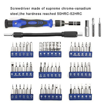 Picture of 61 in 1 Professional Computer Repair Screwdriver Set, Precision PC, Laptop Repair Tool Kit, with 56 Magnetic Bit and Flexible Shaft, Suitable for Macbook, Tablet, PS4, Xbox Controller Repair