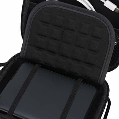 Picture of Lacdo Hard Drive Case for Western Digital WD My Passport Elements, Seagate Backup Plus Slim Canvio Basics Portable External Hard Drive 1TB 2TB 3TB 4TB 5TB USB 3.0 HDD Water Repellent Travel Bag,Black
