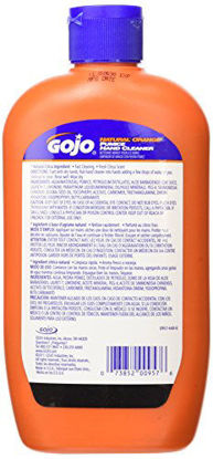 Picture of GOJO NATURAL ORANGE Pumice Hand Cleaner, 14 fl oz Quick-Acting Lotion Cleaner Squeeze Bottle (0957-12)