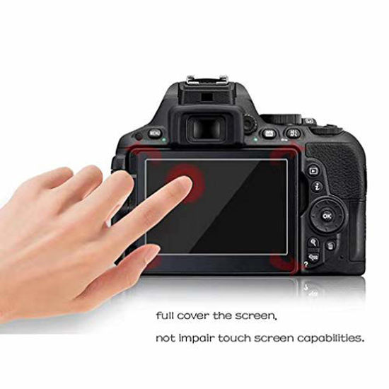 Picture of PCTC Tempered Glass LCD Screen Protectors Compatible for Canon EOS 90D 80D 77D 70D 7D Mark II 7DII DSLR Camera Protective Film Cover (3 Packs),2* Hot Shoe Cap Cover ( Ladybug & Spirit level ) + 1* Macro SD / TF Card Adater