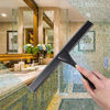 Picture of HIWARE All-Purpose Shower Squeegee for Shower Doors, Bathroom, Window and Car Glass - Black, Stainless Steel, 10 Inches