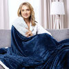 Picture of Sherpa Blanket Fleece Throw - 50x60, Navy Blue - Soft, Plush, Fluffy, Warm, Cozy - Perfect for Bed, Sofa, Couch, Chair