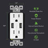 Picture of TOPGREENER 3.1A USB Outlet, USB Wall Outlet, 15A TR Receptacle, for iPhone XS/MAX/XR/X/8/7/6s/Plus, iPad, LG, HTC and more, Compatible Samsung Galaxy S9/S8/S7/S6, Note9/8/7 and more, 2-Pack, White