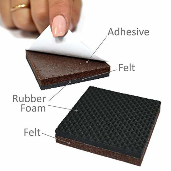 Non Slip Furniture Pads Premium 12 Pcs 3 Furniture Pad! Best Furniture Grippers - Selfadhesive Rubber Feet Couch Stoppers Ideal Furniture Floor