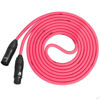 Picture of LyxPro 6 Feet XLR Microphone Cable Balanced Male to Female 3 Pin Mic Cord for Powered Speakers Audio Interface Professional Pro Audio Performance and Recording Devices - Pink