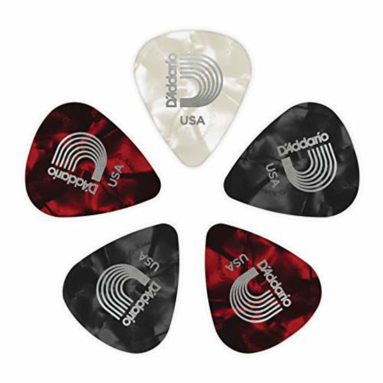 Picture of D'Addario Accessories Pearl Celluloid Guitar Picks, 25 Pack, Assorted (1CAPX-25)