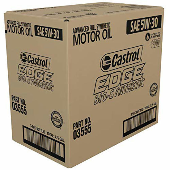 GetUSCart- Castrol 03555 EDGE Bio-Synthetic 5W-30 Advanced Full Synthetic  Motor Oil, 5 quart, 3 Pack