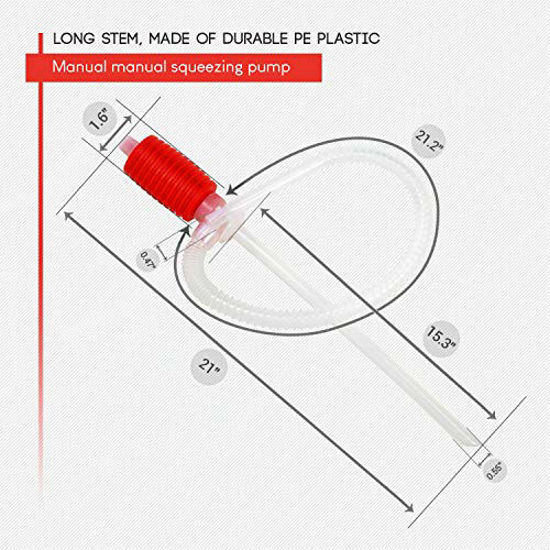 Picture of Liquid/Fuel Transfer Siphon Pump - Large Squeezing Syphon for Lawn Mowers & Manual Pumping Petrol, Water, Alcohol and more! (By Luigi's)