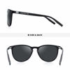 Picture of MERRY'S Polarized Sunglasses for Women Men Vintage Retro Classic Round Frame Aluminum Legs S8288 (Black&Black, 54)