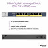 Picture of NETGEAR 8-Port Gigabit Ethernet Unmanaged PoE Switch (GS108PP) - with 8 x PoE+ @ 123W Upgradeable, Desktop/Rackmount, and ProSAFE Limited Lifetime Protection