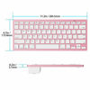 Picture of OMOTON Ultra-Slim Bluetooth Keyboard Compatible with iPad 10.2(8th/ 7th Generation)/ 9.7, iPad Air 4th Generation, iPad Pro 11/12.9, iPad Mini, and More Bluetooth Enabled Devices, Rose Gold