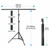 Picture of Selens T-Shape Backdrop Stand 6.56ft x 6.56ft / 2M x2M Background Support System with Carrying Bag & Clips Kit for Muslin Vinyl Background,Photo and Video Studio