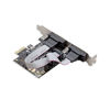 Picture of Dual Port Serial Industrial DB9 COM RS232 PCIe X1 Card for Desktop PC with Low Bracket Moschip MCS9922 SD-PEX15022