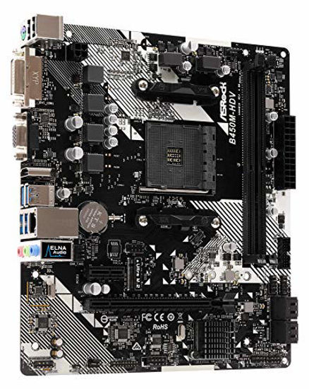 Picture of ASRock B450M-HDV R4.0 AM4 AMD Promontory B450 SATA 6Gb/s Micro ATX AMD Motherboard