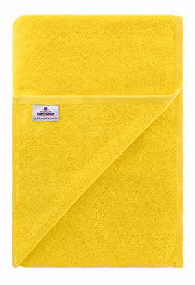 Picture of American Soft Linen 40x80 Inch Premium, Soft & Luxury Ringspun Cotton 650 GSM Extra Large Jumbo Turkish Bath Towel for Maximum Softness & Absorbent [Worth $64.99] Canary Yellow