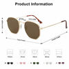 Picture of SOJOS Small Square Polarized Sunglasses for Men and Women Polygon Mirrored Lens SJ1072 with Gold Frame/Gold Mirrored Lens