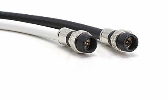 75' Feet, White RG6 Coaxial Cable (Coax Cable) with Weather Proof