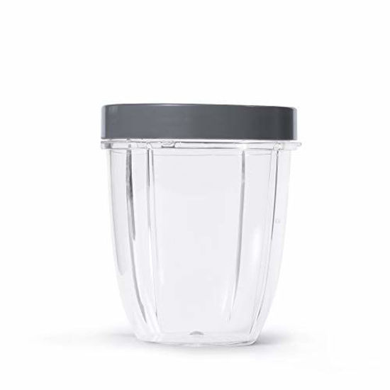 Picture of nutribullet 18 Ounce Short Cup with Standard Lip Ring, Clear/Gray (NBM-U0269)