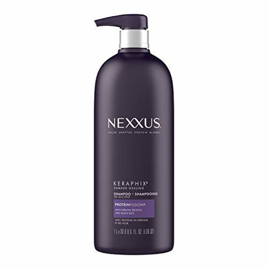 Picture of Nexxus Keraphix Shampoo for Damaged Hair With ProteinFusion Keratin Protein, Black Rice, Silicone-Free 33.8 oz