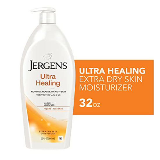 Picture of Jergens Ultra Healing Dry Skin Moisturizer, Body and Hand Lotion for Dry Skin, for Quick Absorption into Extra Dry Skin, 32 Ounce, with HYDRALUCENCE blend, Vitamins C, E, and B5