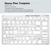 Picture of Sooez Architectural Templates, House Plan Template, Interior Design Template, Furniture Template, Drawing Template Kit, Drafting Tools and Supplies, Template Architecture Kit, 1/4 Scale