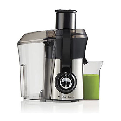 Picture of Hamilton Beach Juicer Machine, Big Mouth Large 3 Feedchute, Easy to Clean, Centrifugal, BPA Free, 800W Motor, Silver