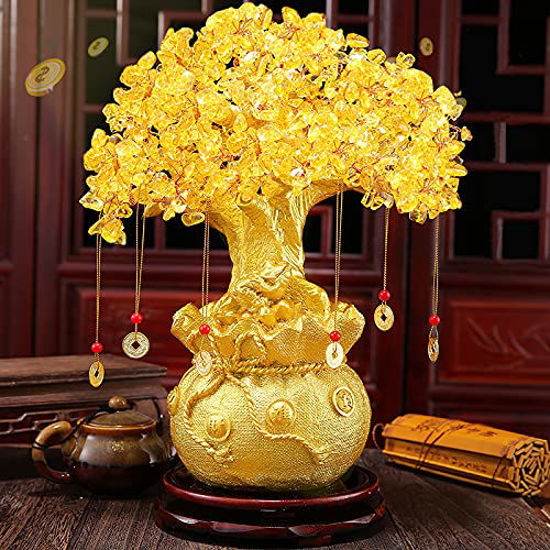 GetUSCart- Feng Shui Citrine/Yellow Crytal Money Tree with Chinese ...