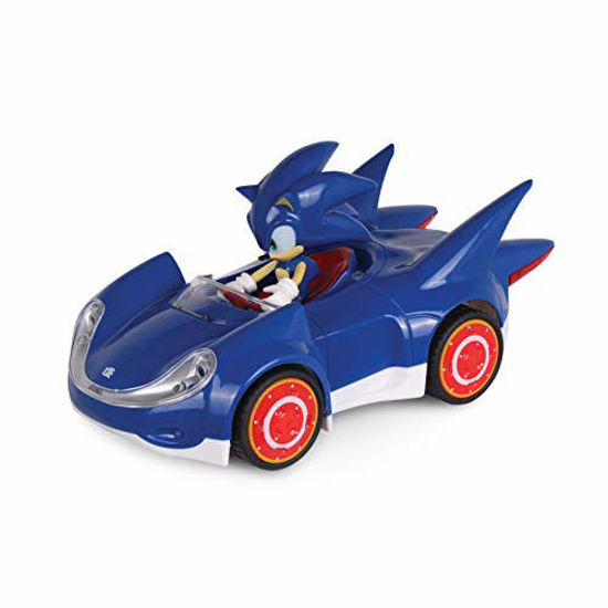 Picture of NKOK Sonic The Hedgehog All Stars Racing Pull Back Action, Video Game Legend, Speed Star by Tails, No Batteries Required, Pull Back - Release - and Watch it go, Great Gift