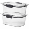 Picture of Rubbermaid Brilliance Food Storage Container, Medium Deep, 4.7 Cup, Clear, 2-Pack