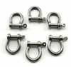 Picture of Heyous 6pcs 1/5 Inch 5mm Screw Pin Anchor Shackle Stainless Steel Heavy Duty Bow Shape Load Clamp for Chains Wirerope Lifting Paracord Outdoor Camping Survival Rope Bracelets