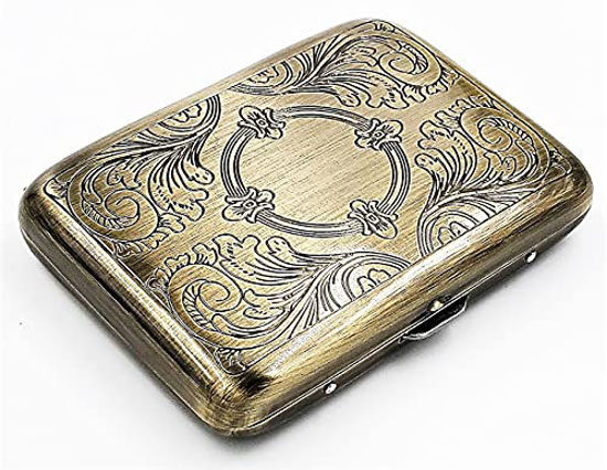 Picture of Classic Metallic Double Sided King Cigarette Case - Shorter Than 100's (Antique Brass)