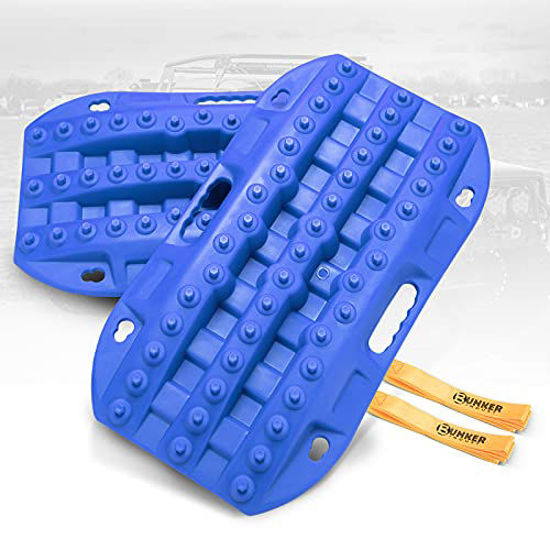 Picture of BUNKER INDUST Off-Road Traction Boards, 2 Pcs Recovery Tracks Traction Mat for 4X4 Jeep Mud, Sand, Snow Traction Ladder-Blue Tire Traction Tool