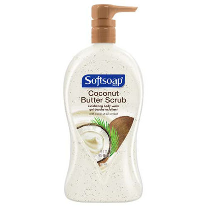 Picture of Softsoap Exfoliating Body Wash Pump, Coconut Butter Scrub - 32 fluid ounce