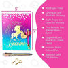 Picture of Diary with Lock for Girls - Unicorn Journal with Upgraded Lock and Keys, Notebook Pages for Secret Writing , Blank Pages for Drawing, Multicolor Pen and Bookmark Included