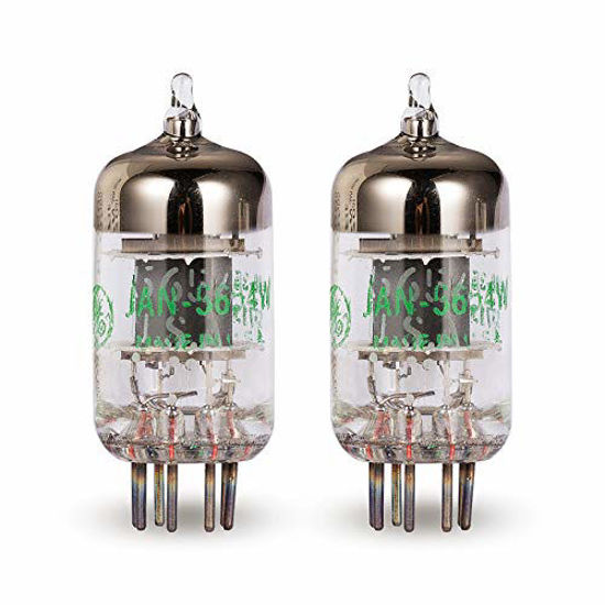 Picture of Matched Pair 7-Pin GE JAN 5654W Vacuum Tubes Upgrade for 6AK5/6J1/61/ EF95/6J1P