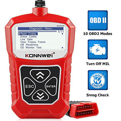 Picture of KONNWEI KW310 OBD2 Scanner Car Code Reader Full OBDII Functions 10 Modes Automotive Engine Diagnostic Scan Tool for All 1996 and Newer Cars(Red)