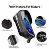 Picture of whale fall Waterproof Bike Frame Bag Bike Phone Bag Bicycle Cell Phone Holder for GPS - Bicycle Bag Frame Hard Eva Navi Pressure-Resistant Handlebar Bag TPU Touch-Screen with Sun-Visor and Rain Cover