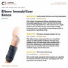 Picture of Copper Compression Elbow Immobilizer Brace for Men and Women. Support Cubital Tunnel Syndrome, Ulnar Nerve, Tendonitis, Tennis + Golfers Elbow, Sleeping. Adjustable Arm Splint Stabilizer + Protector