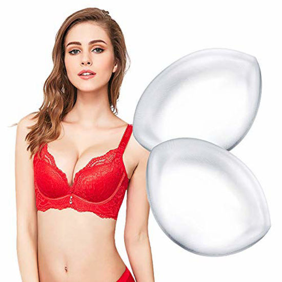 Silicone Bra Inserts, Clear Gel Push Up Breast Pads  